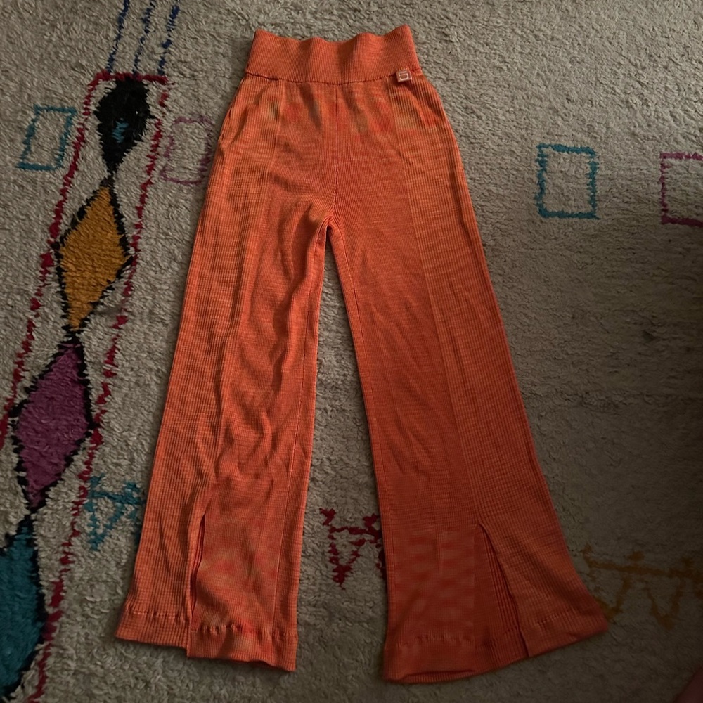 Ph5 NWOT orange split pants size small. Hemmed for a 5’4 person